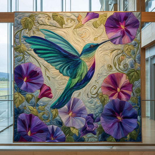 Hummingbird Morning Glory CW0210026CL Quilt