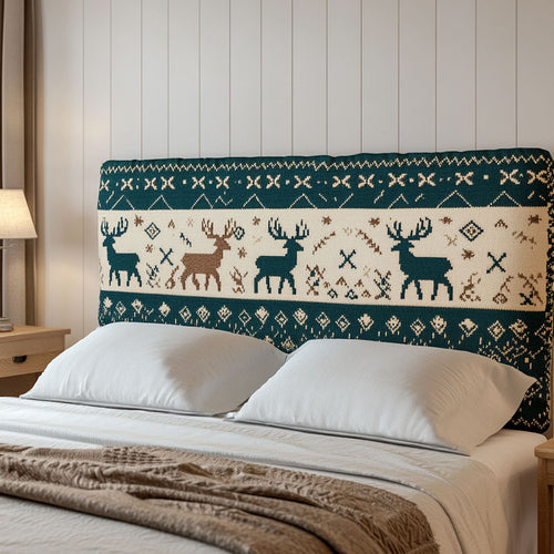 Midnight Stags CP1912021CL Quilted Headboard Slipcover