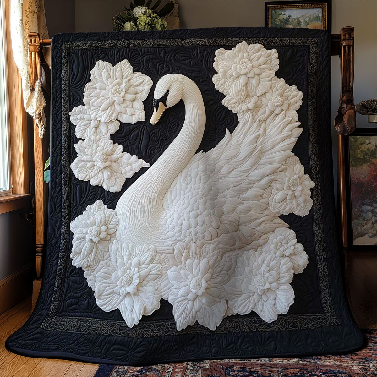 Elegant White Swan WN2203032CL Quilt