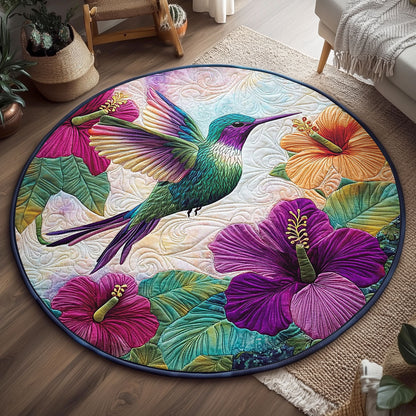 Beautiful Hummingbird WJ1004035CL Quilted Round Mat