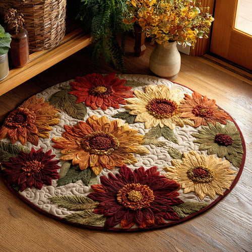 Garden Whirl CW0708021CL Quilted Round Mat