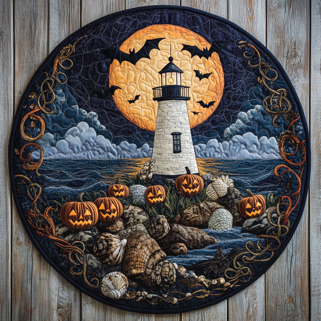 Lighthouse Echoes WN2207044CL Quilted Round Mat