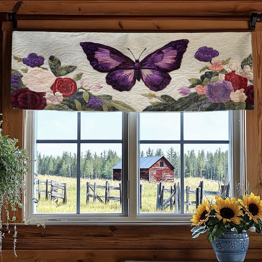 Majestic Butterfly WN2003016CL Quilted Valance