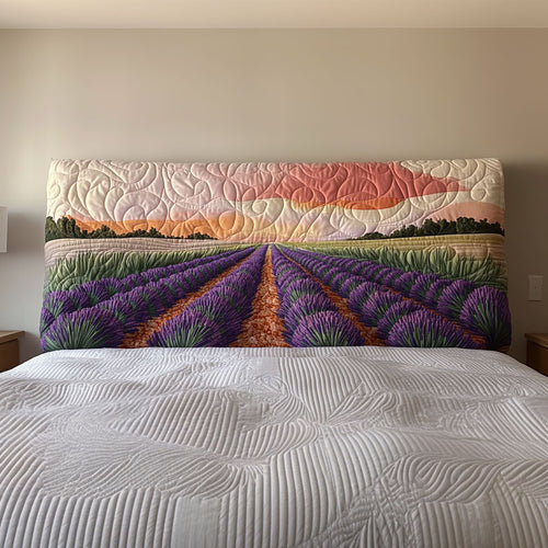 Lavender Filed QA0201009CL Quilted Headboard Slipcover