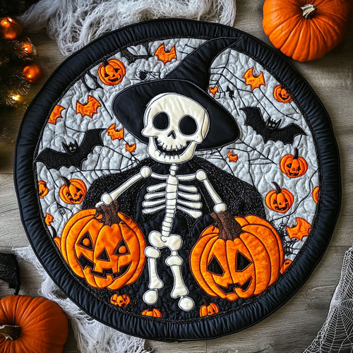 Witchy Skelly WY2507076CL Quilted Round Mat