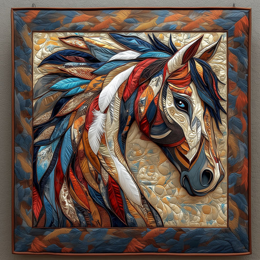 Brocade Native American Horse XK0410013CL Quilt