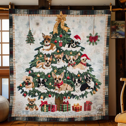 Chihuahua Holiday Cheer WN1610067CL Quilt