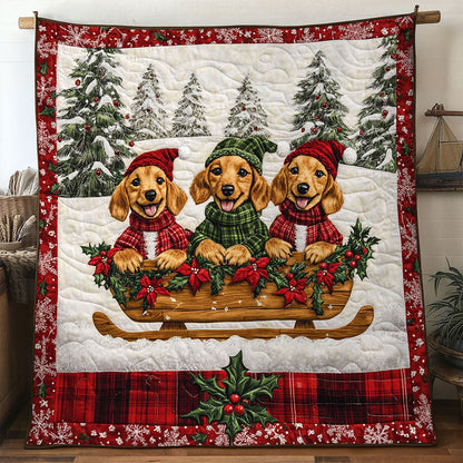 Christmas Joy Dachshund WN1211022CL Quilt