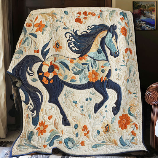 Floral Horse WY2802144CL Quilt