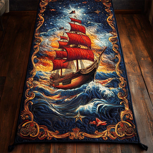 Ocean Escape CM1705034CL Quilted Table Runner