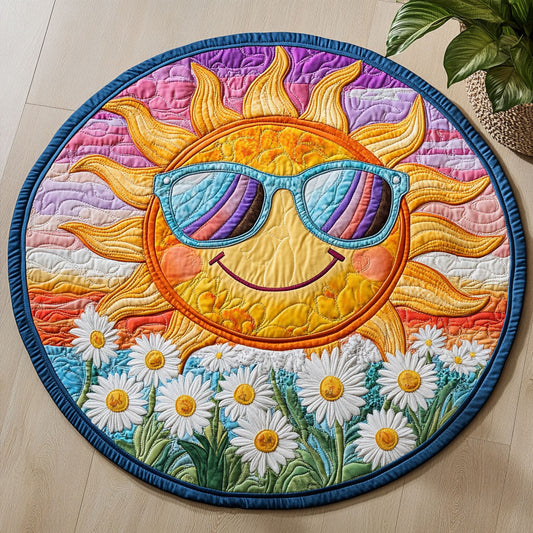 Sunshine Daisy WX0605049CL Quilted Round Mat