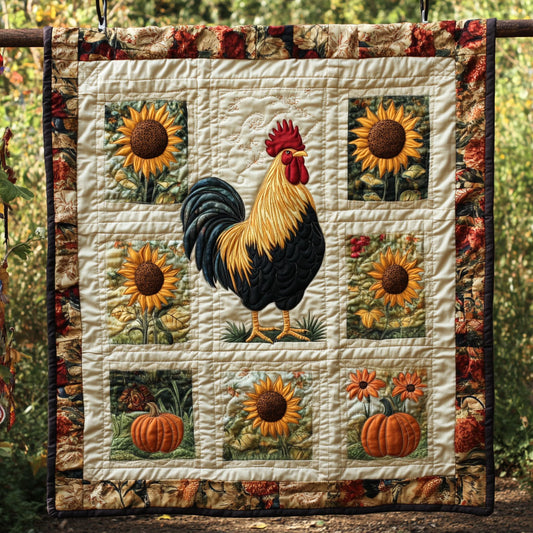 Sunflower Rooster WY1308047CL Quilt