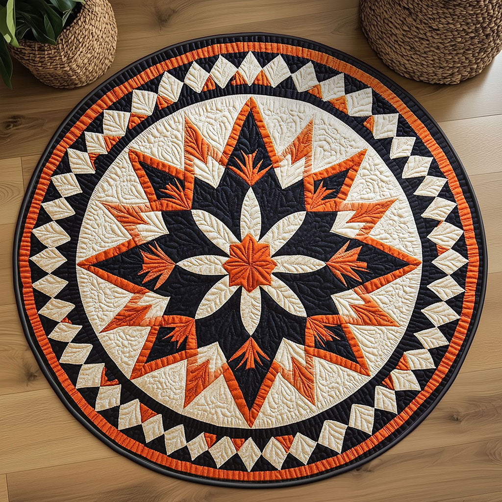Twilight Mandala Star WN1009040CL Quilted Round Mat