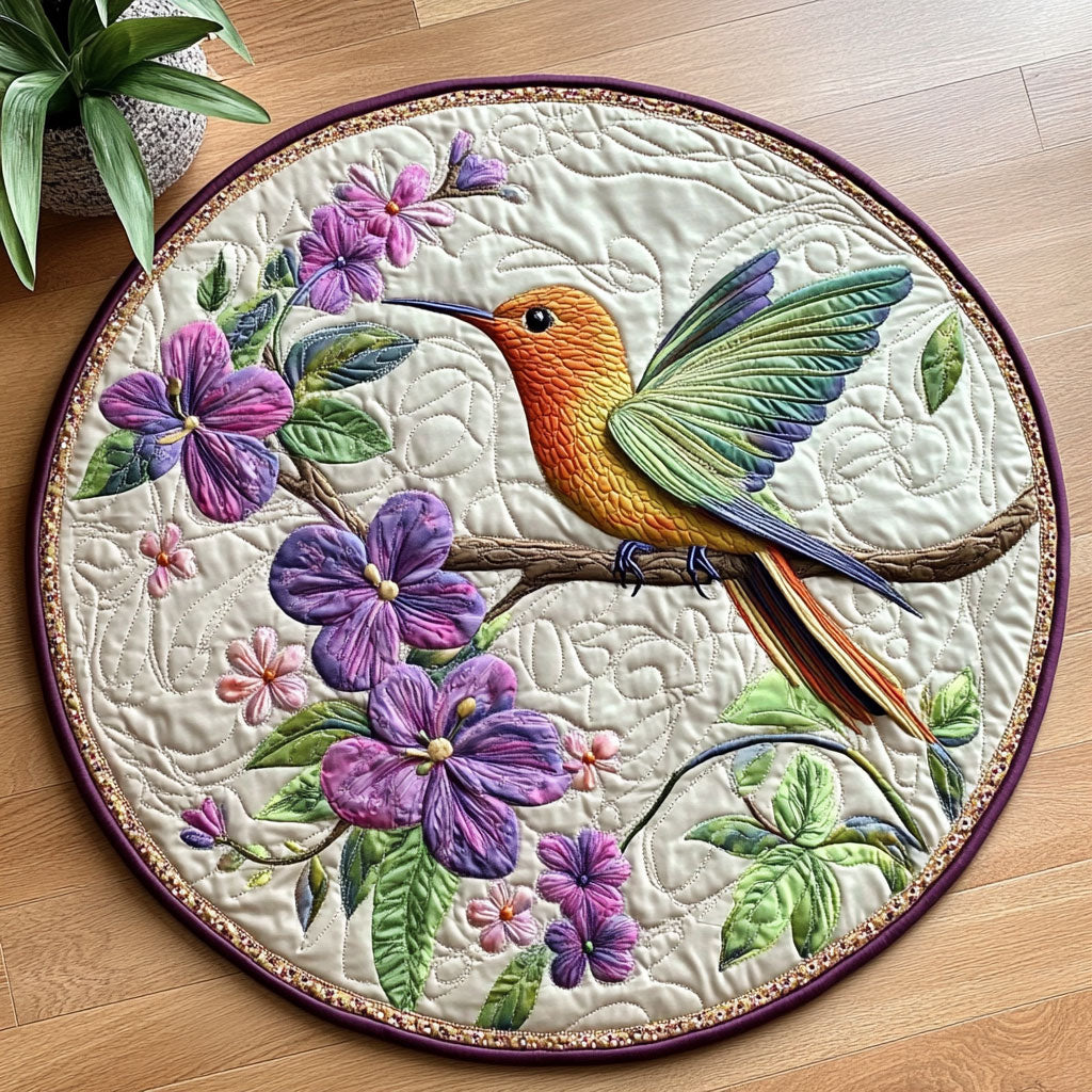 Hummingbird CW0406039CL Quilted Round Mat