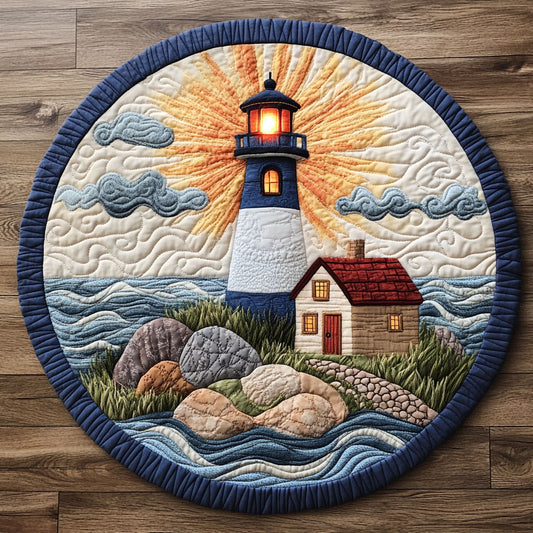 Lighthouse Glow WN0408037CL Quilted Round Mat