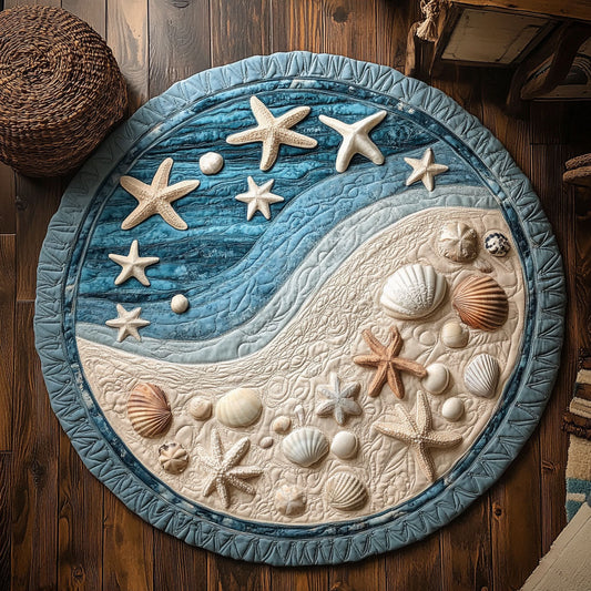 Ocean Breeze Beach WY3006129CL Quilted Round Mat