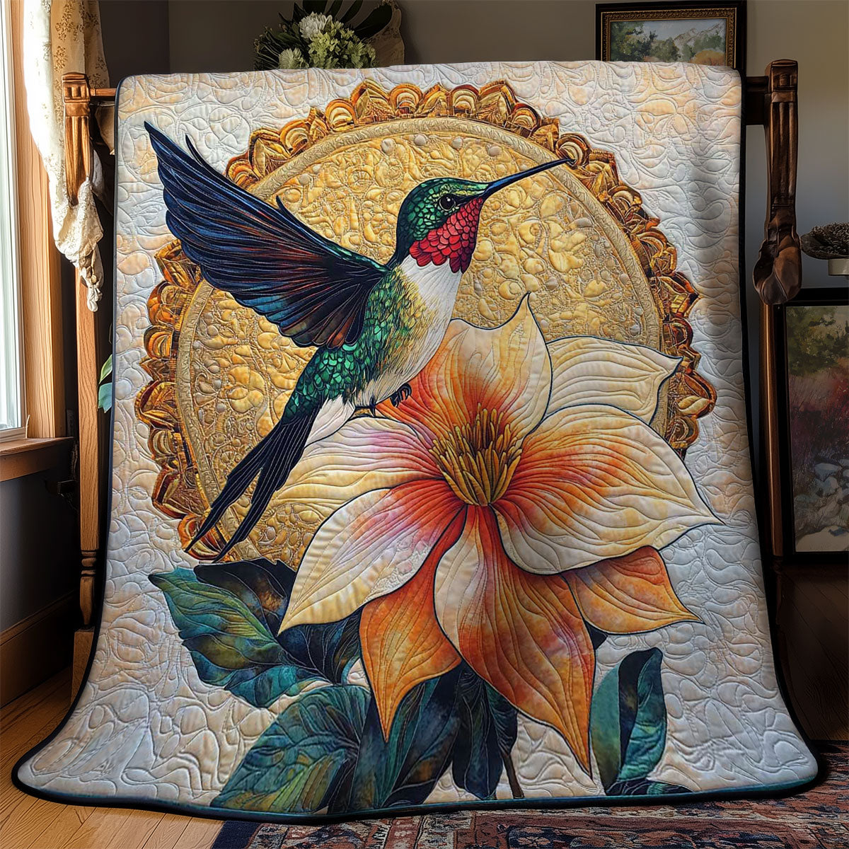 Hummingbird And Bloom WN0701025CL Quilt