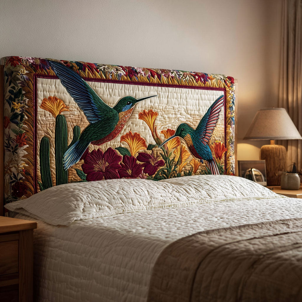 Flutter Blooms CP1612028CL Quilted Headboard Slipcover