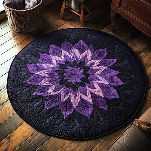 Amethyst Flower WN1903099CL Quilted Round Mat
