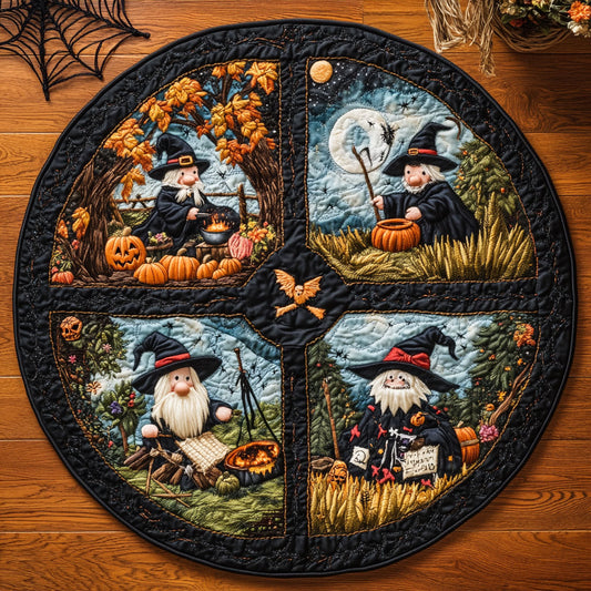 Gnome Witch WY0508058CL Quilted Round Mat