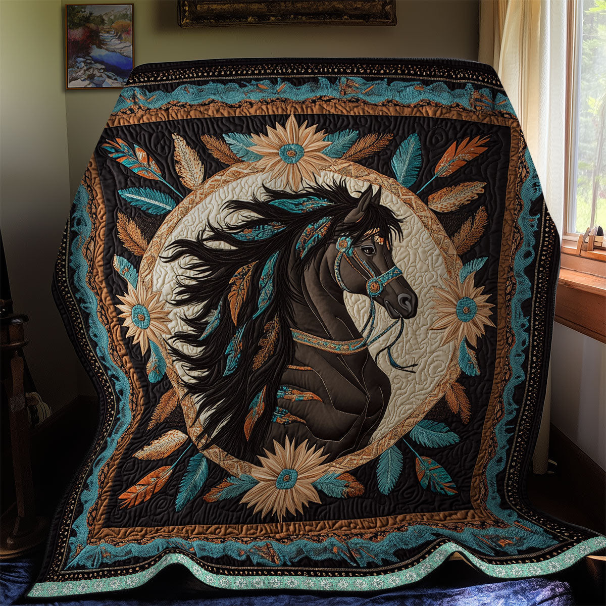 Brown Horse WX2312005CL Quilt