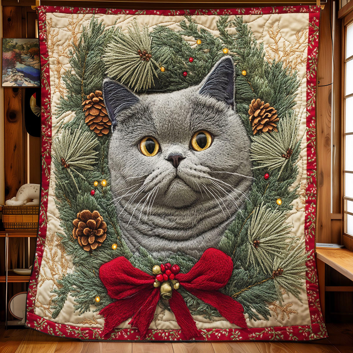 Cozy British Shorthair CW0811039CL Quilt