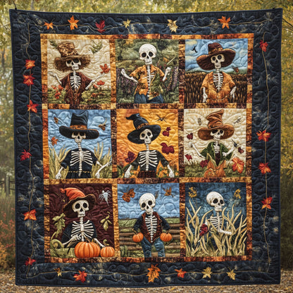Golden Field Skeleton Scarecrow WN2509026CL Quilt