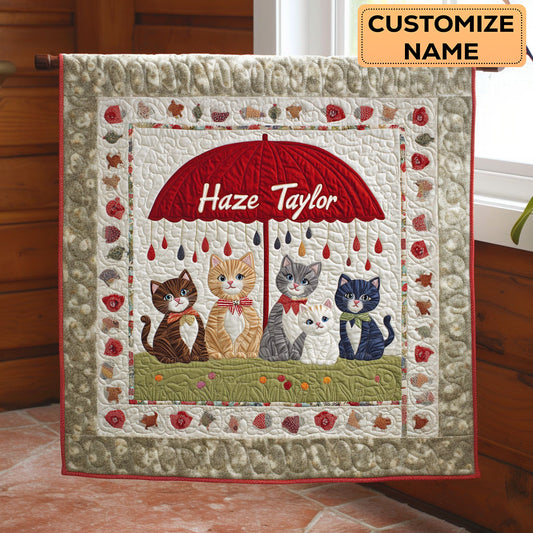 Cat Joy WN3107007CL Personalized Baby Quilt