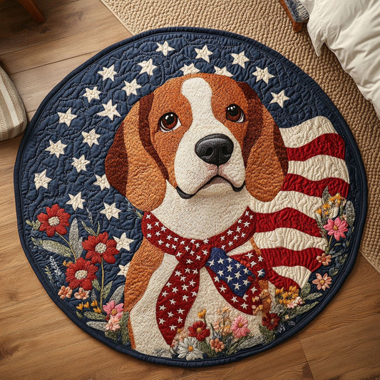 Beagle Skyglow WN1306021CL Quilted Round Mat