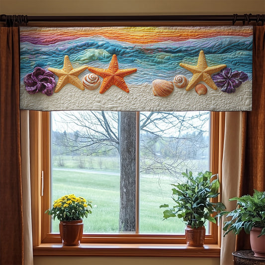 Starfish Ocean WX1405039CL Quilted Valance