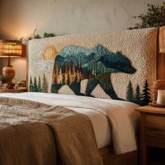 Mountain Spirit Bear CW2612010CL Quilted Headboard Slipcover