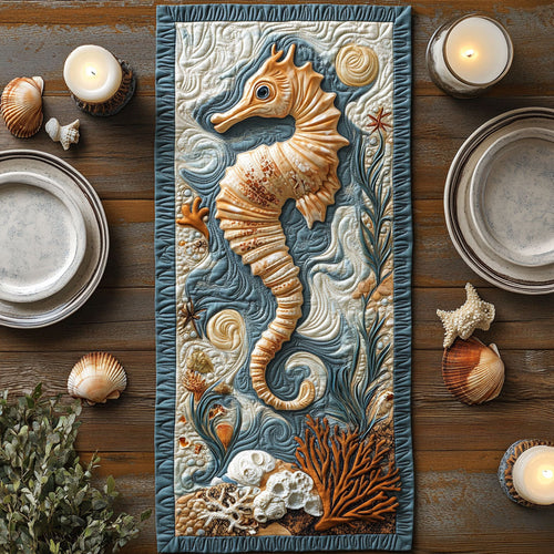 Seahorse CW1605185CL Quilted Table Runner