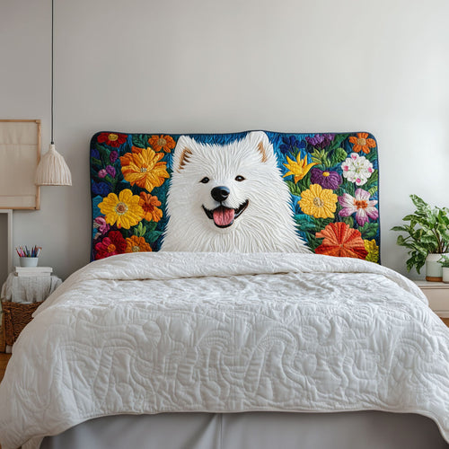 Happy Samoyed KL2412012CL Quilted Headboard Slipcover