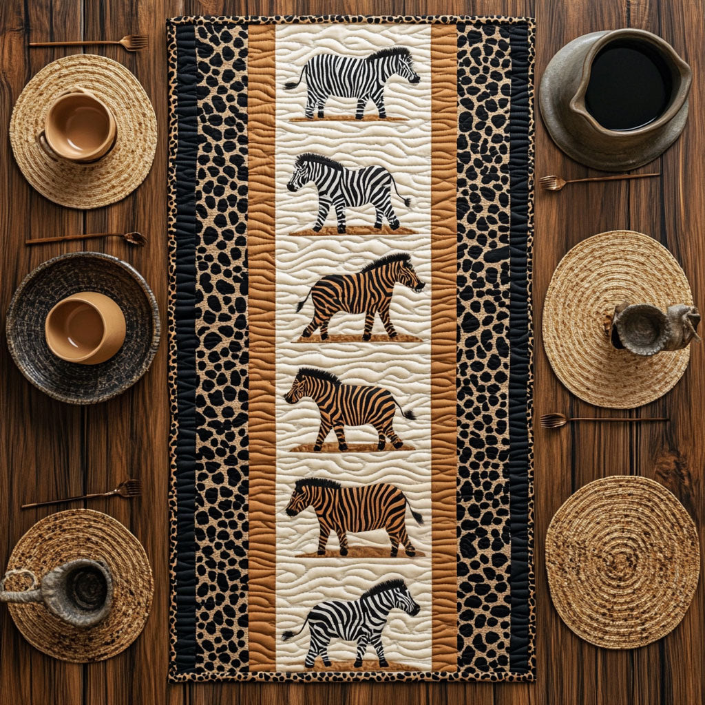 Zebra Road CP2105016CL Quilted Table Runner