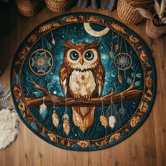 Feathers And Moonlight WY3006069CL Quilted Round Mat