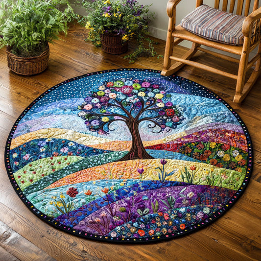 Tree Of Life WJ0805047CL Quilted Round Mat