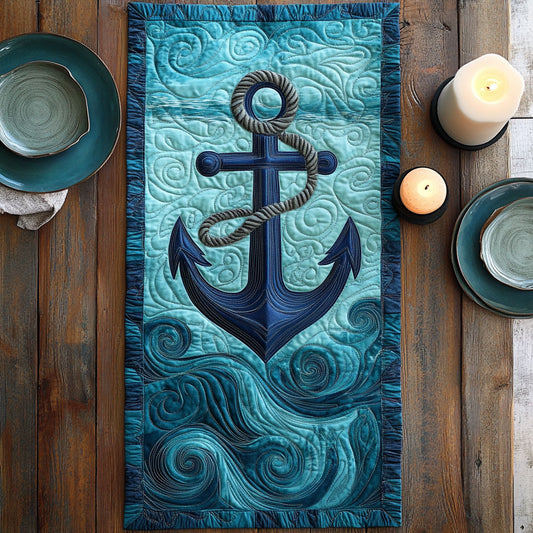 Ocean Anchor CW3105630CL Quilted Table Runner