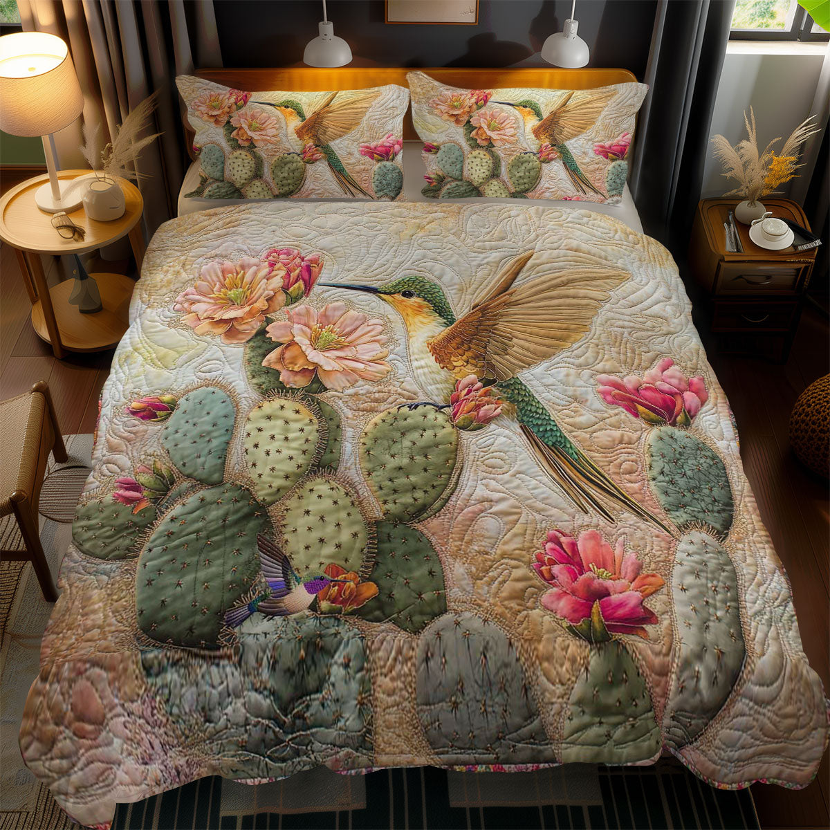 Cactus Hummingbird WN2311076CL Duvet Cover Set