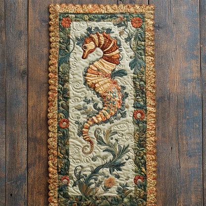 Floral Seahorse WY1905038CL Quilted Table Runner