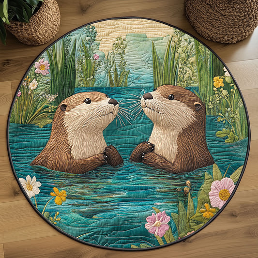 Couple Otter WP2003075CL Quilted Round Mat
