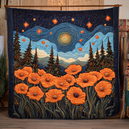Poppies In The Starlight WY0504029CL Quilt