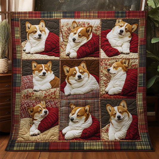 Puppy Snuggle Squares WX0507032CL Quilt