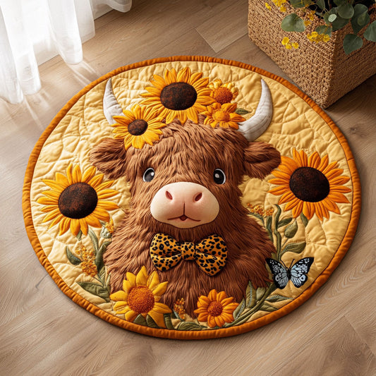 Blossom Calf CP0210059CL Quilted Round Mat