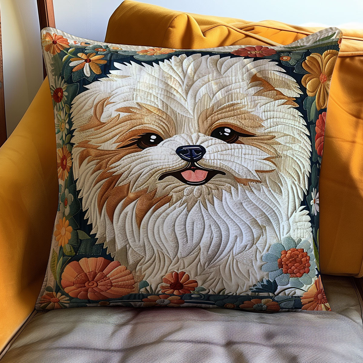 Cute Pomeranian WJ2410031CL Quilt Pillow Case