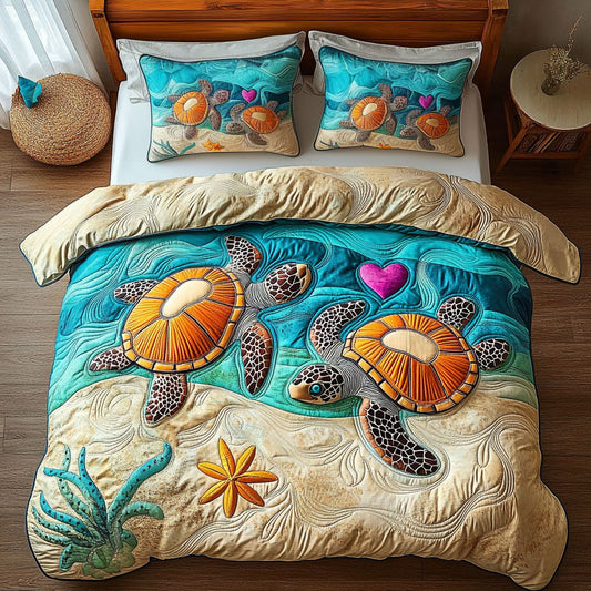 Sea Turtle Snuggles WY1404049CL Duvet Cover Set