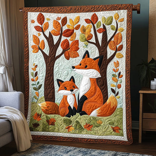 Autumn Forest Fox Duo DH1709007CL Quilt