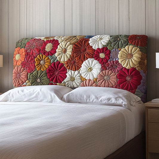 Blooming Flowers QA3012007CL Quilted Headboard Slipcover