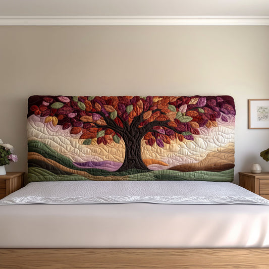 Colorful Tree QA2312011CL Quilted Headboard Slipcover