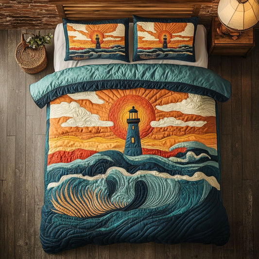Big Wave Lighthouse WY3105013CL Duvet Cover Set