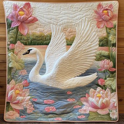 Swan Lotus Lake CW1605188CL Quilt